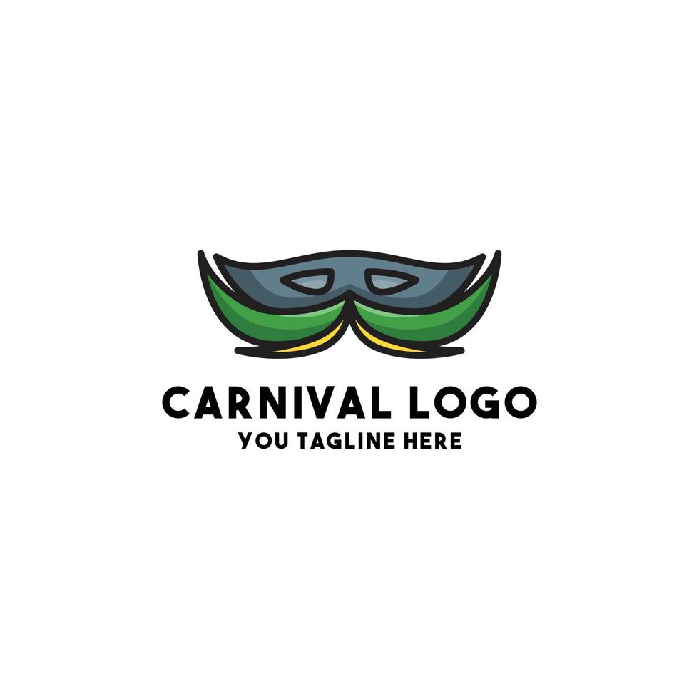 design de conceito de logotipo de carnaval moderno vetor