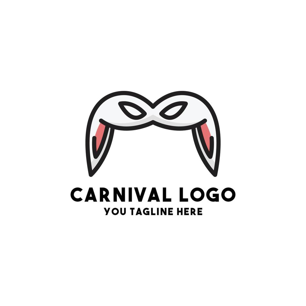 design de conceito de logotipo de carnaval moderno vetor