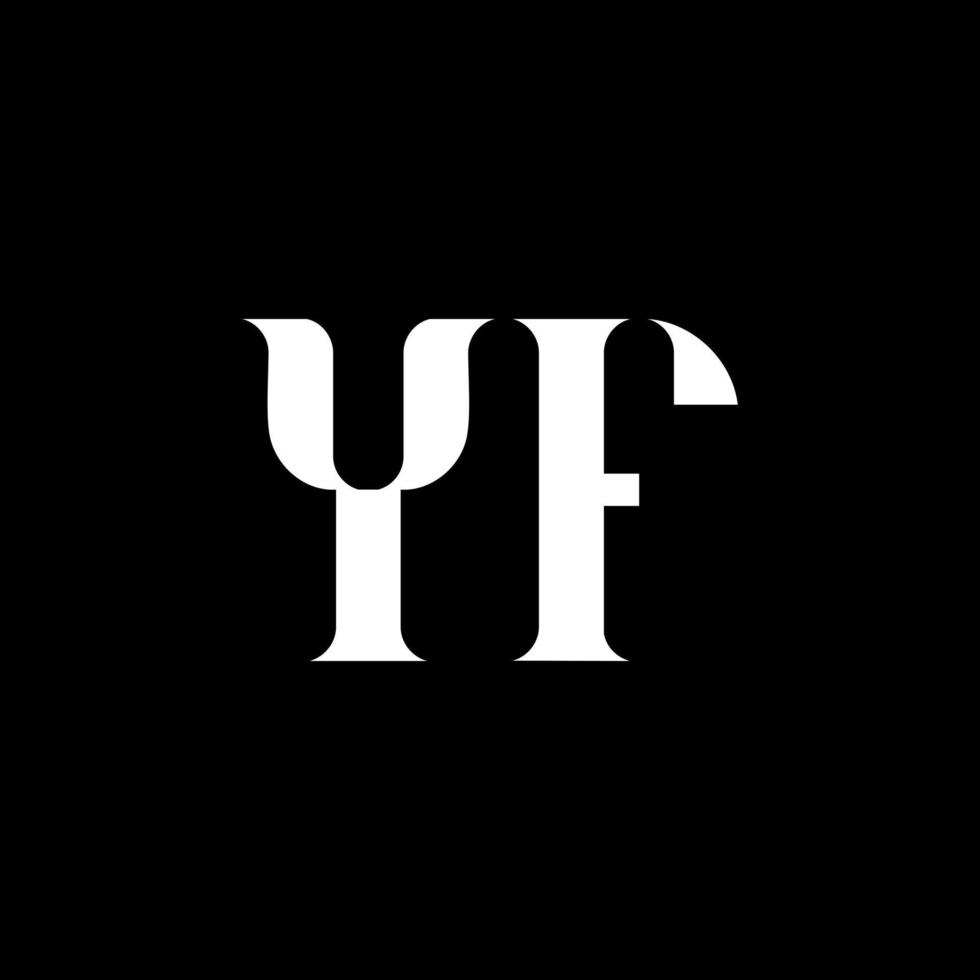 design de logotipo de carta yf yf. letra inicial yf monograma maiúsculo logotipo cor branca. logotipo yf, design yf. sf, sf vetor