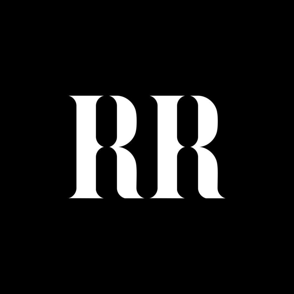 design de logotipo de carta rr rr. letra inicial rr monograma maiúsculo logotipo cor branca. rr logotipo, rr design. rr, rr vetor