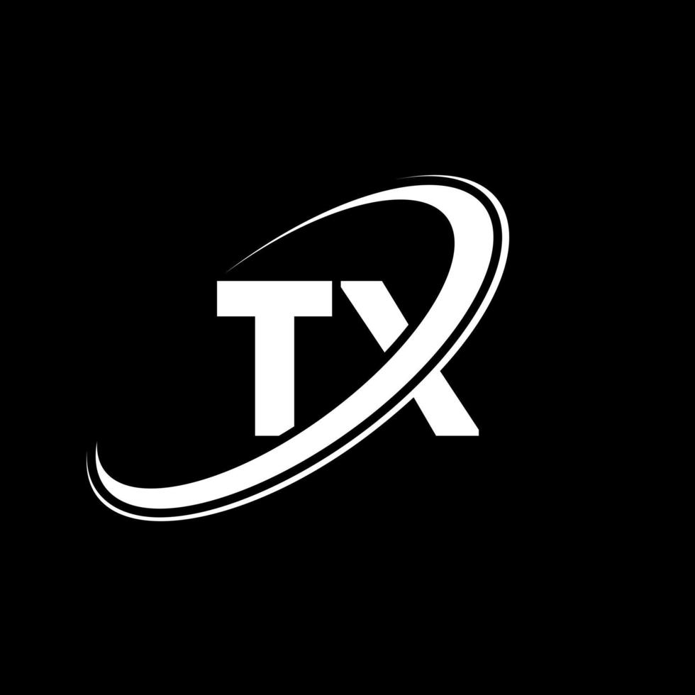 tx tx design de logotipo de carta. letra inicial tx círculo ligado logotipo monograma maiúsculo vermelho e azul. tx logotipo, tx design. tx, tx vetor