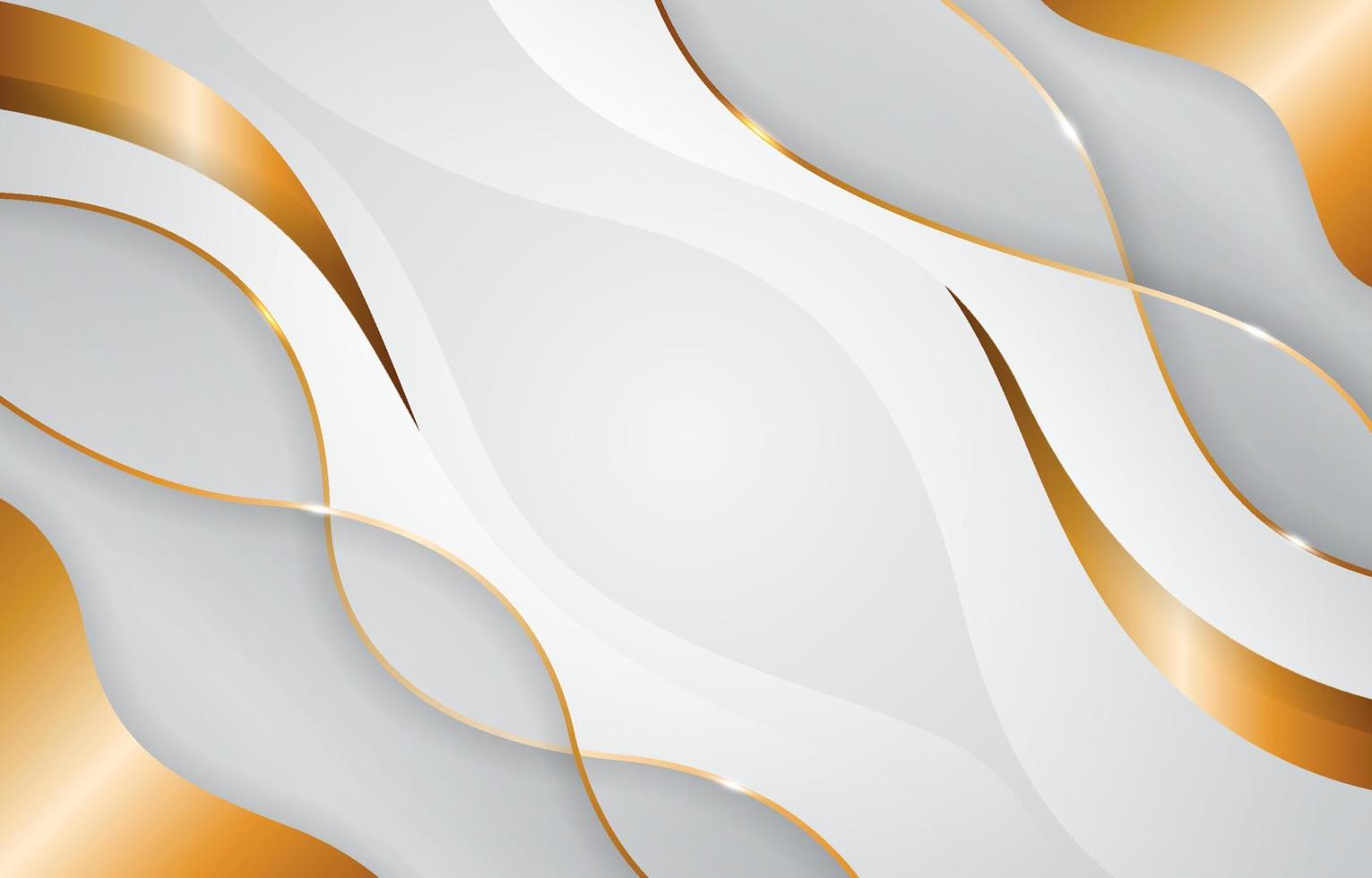 fundo abstrato dourado e branco vetor