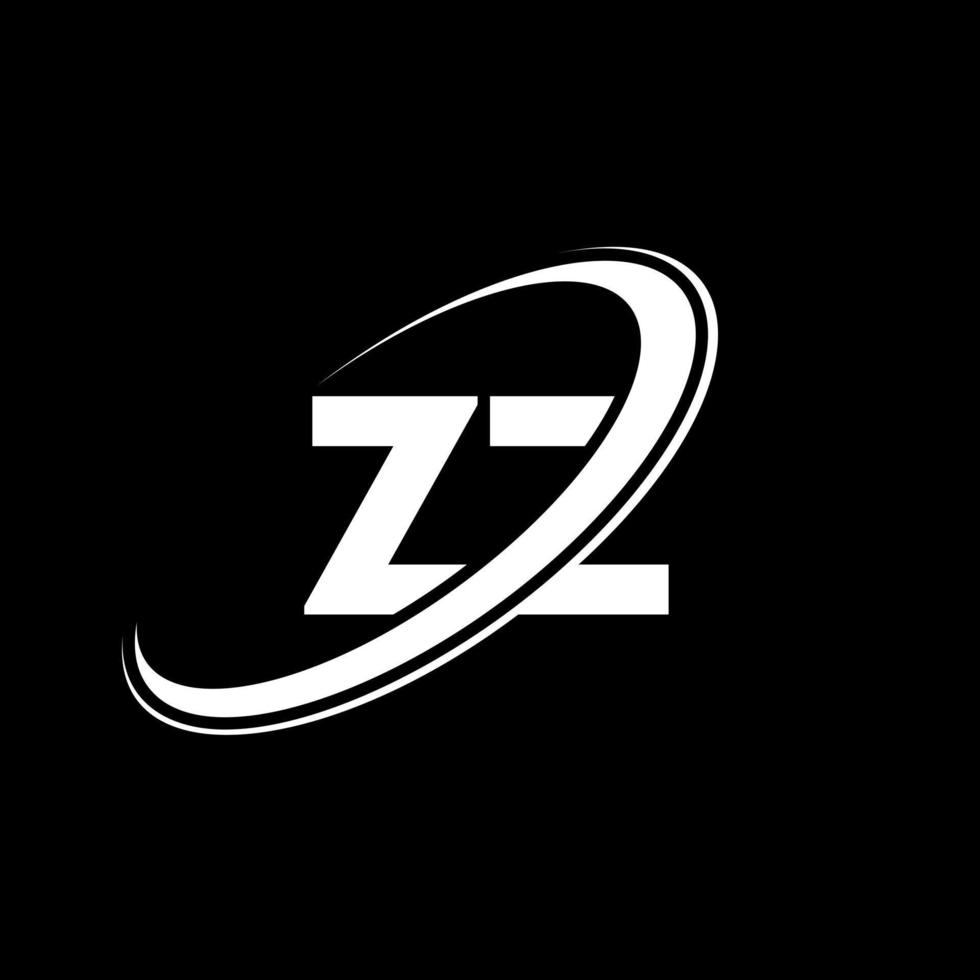 design de logotipo de letra zz zz. letra inicial zz ligado logotipo monograma maiúsculo círculo vermelho e azul. zz logotipo, design zz. zz vetor