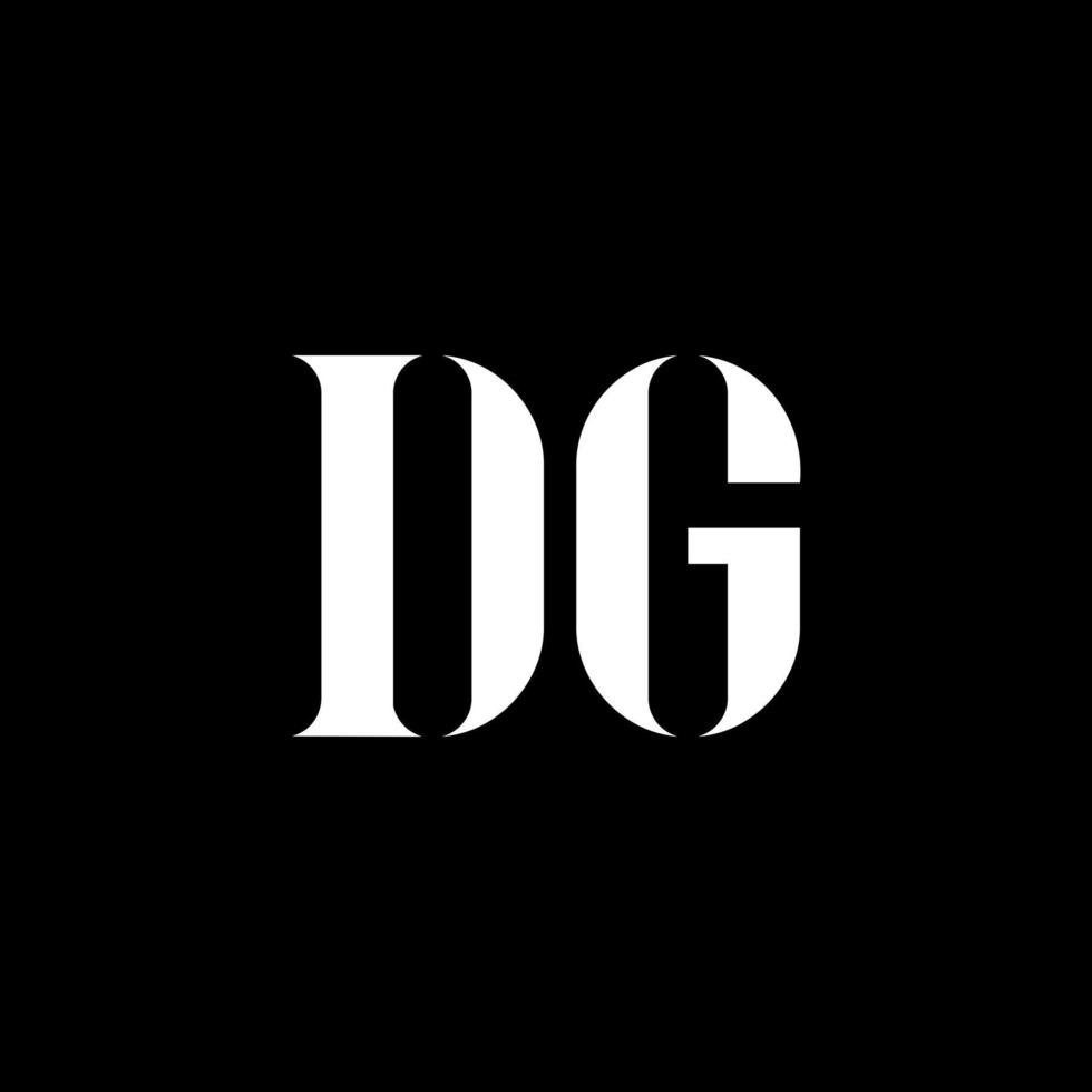 design de logotipo de carta dg dg. letra inicial dg monograma maiúsculo logotipo cor branca. logotipo dg, design dg. dg, dg vetor