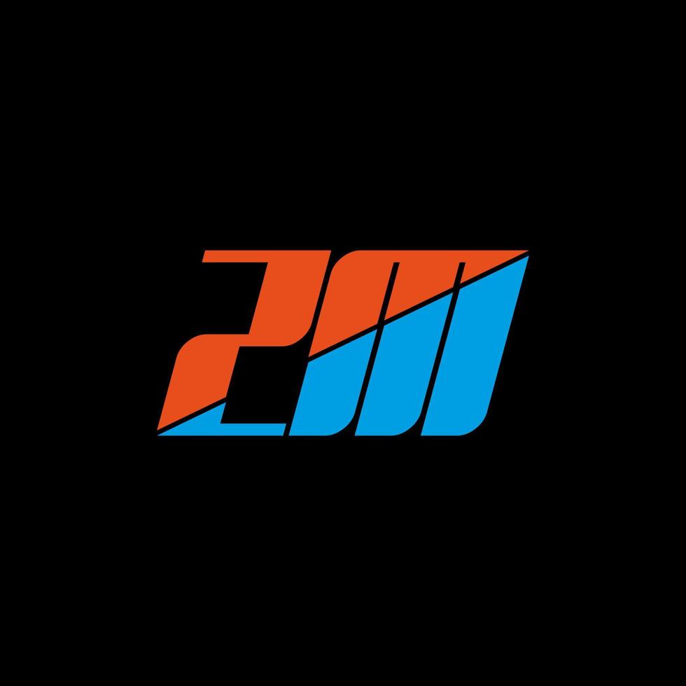 design de logotipo de letra zm. ícone do logotipo de letras iniciais zm. modelo de design de logotipo mínimo de letra abstrata zm. vetor de design de letra zm com cores pretas. logotipo zm.