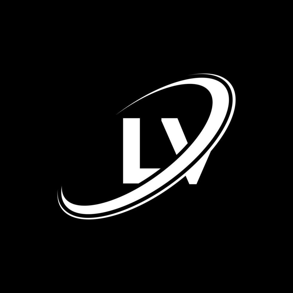 lv lv design de logotipo de carta. letra inicial lv vinculado círculo monograma maiúsculo logotipo vermelho e azul. lv logotipo, lv design. lv, lv vetor