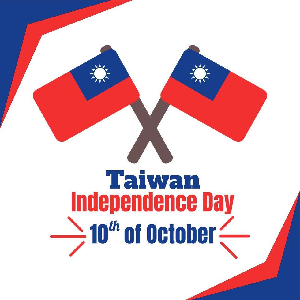 dia da independência de taiwan 10 de outubro vetor de fundo