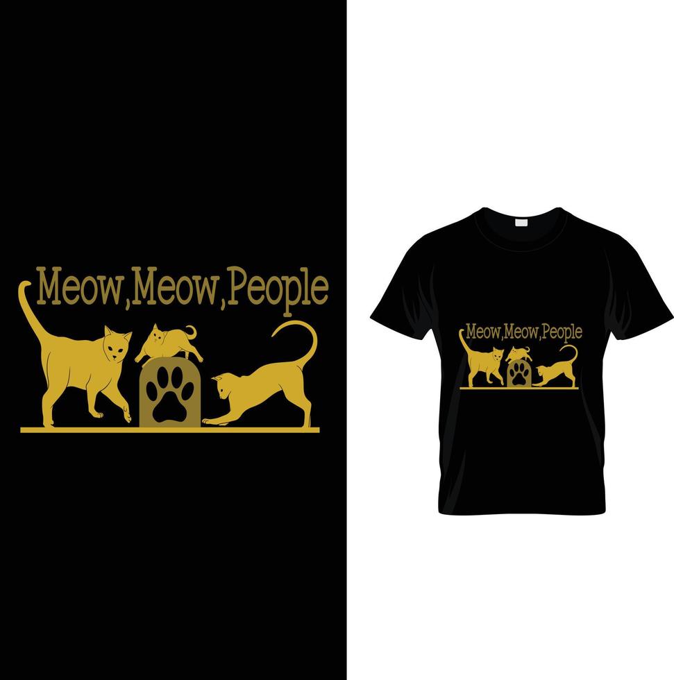 melhor design de camiseta de amante de gatos vetor