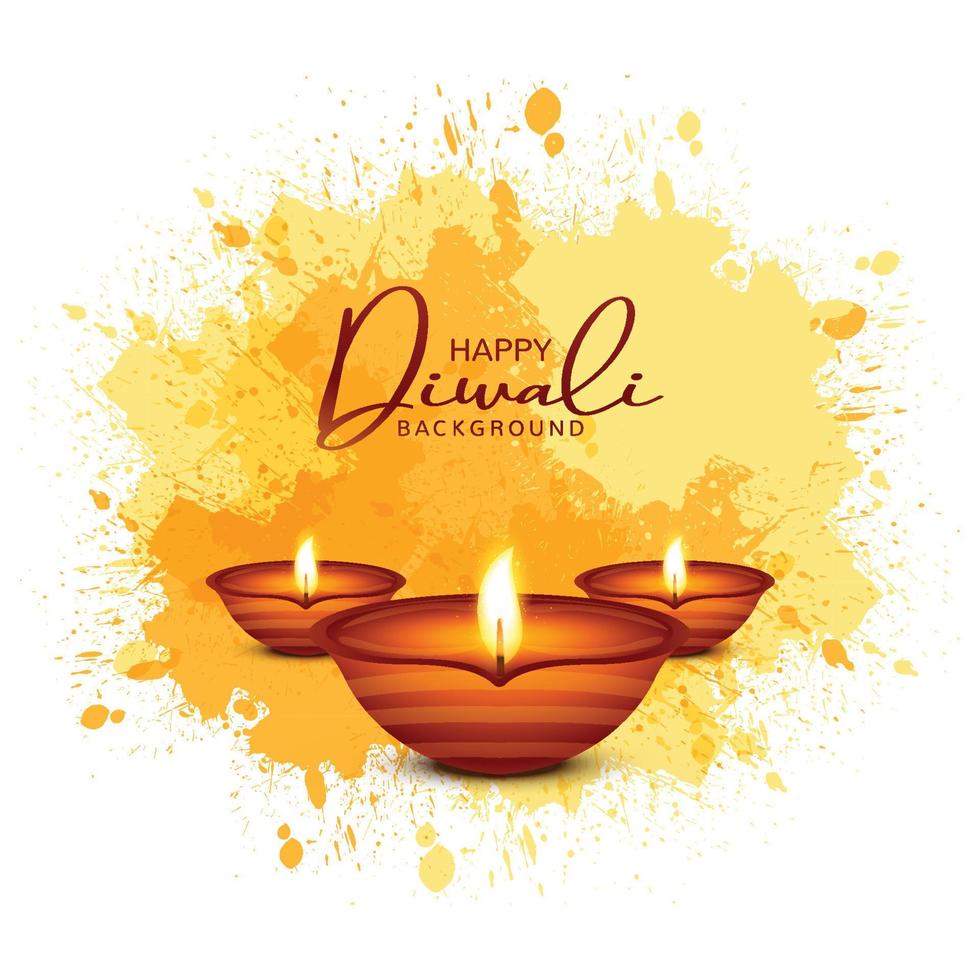 fundo de cartão de lâmpadas diwali do festival religioso indiano vetor