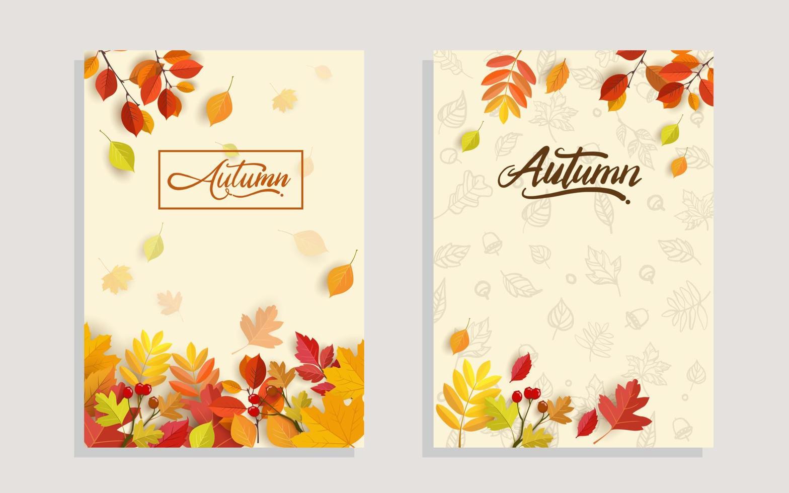 design de outono com folhas. fundo de venda, banner ou design de cartaz vetor