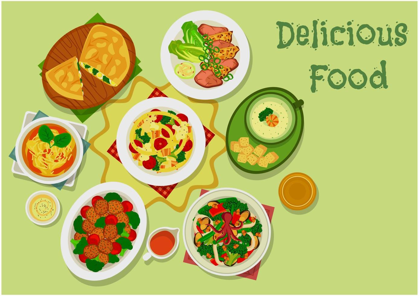 ícone de pratos de brócolis para design de alimentos saudáveis vetor