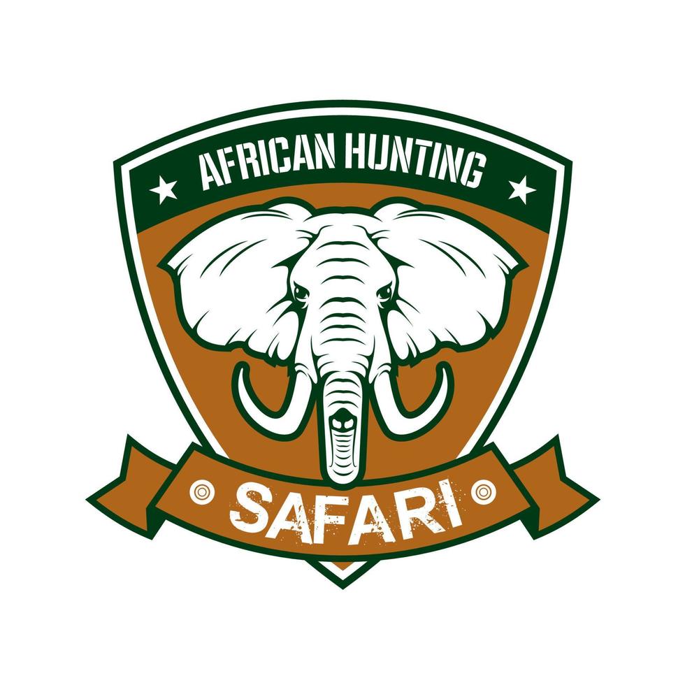sinal de clube de safári de caça africano vetor