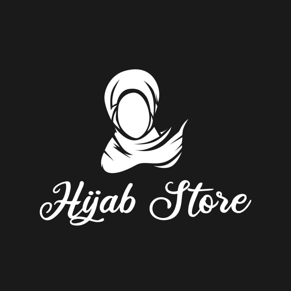 design de vetor de logotipo de mulher muçulmana hijab