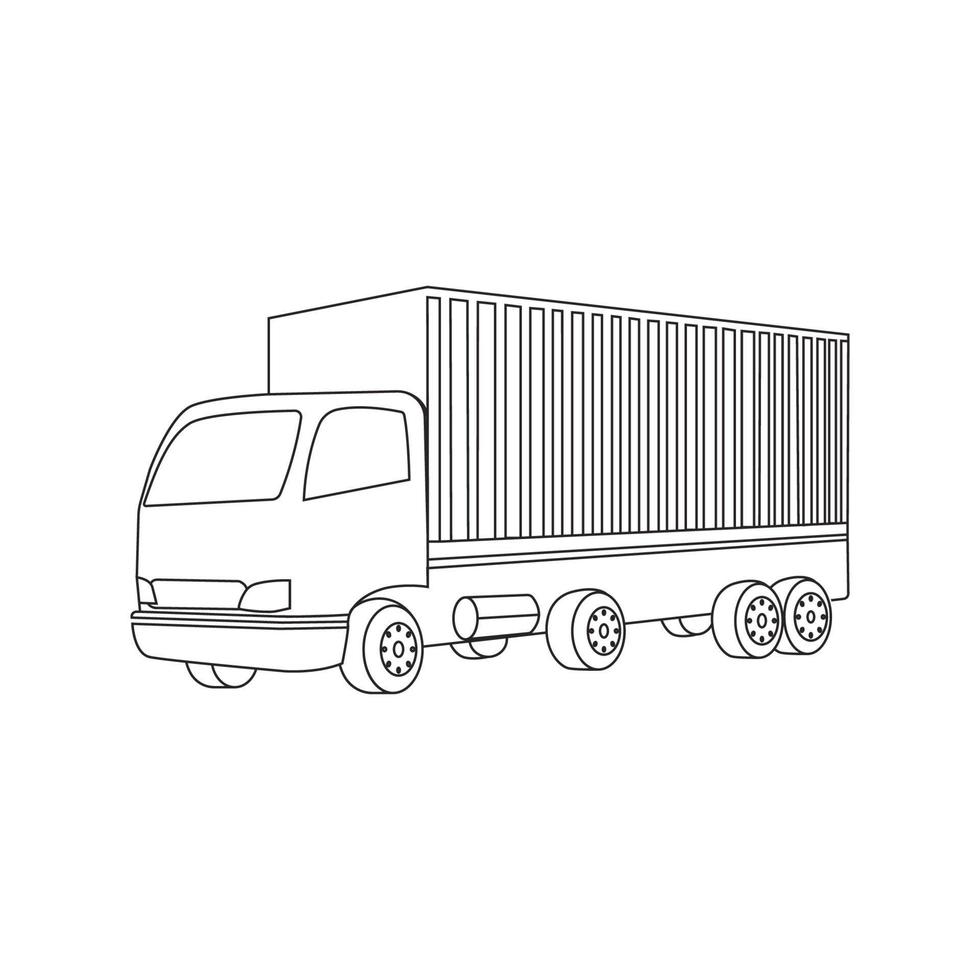 ícone de caminhão de contêiner vetor