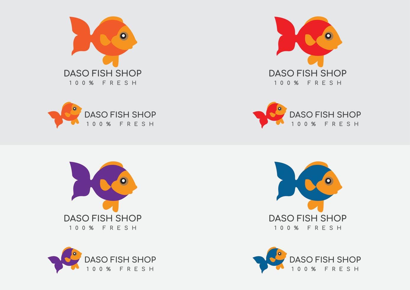 design de logotipo de peixe vetor