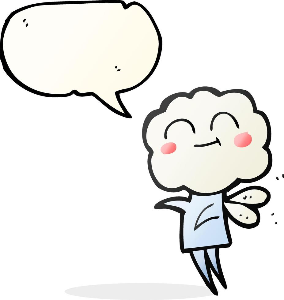 desenho de bolha de fala desenhada à mão livre bonito cabeça de nuvem imp vetor