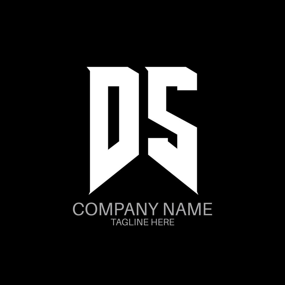 design de logotipo de carta ds. letras iniciais ds gaming ícone do logotipo para empresas de tecnologia. modelo de design de logotipo mínimo de carta de tecnologia ds. vetor de design de letra ds com cores brancas e pretas. ds