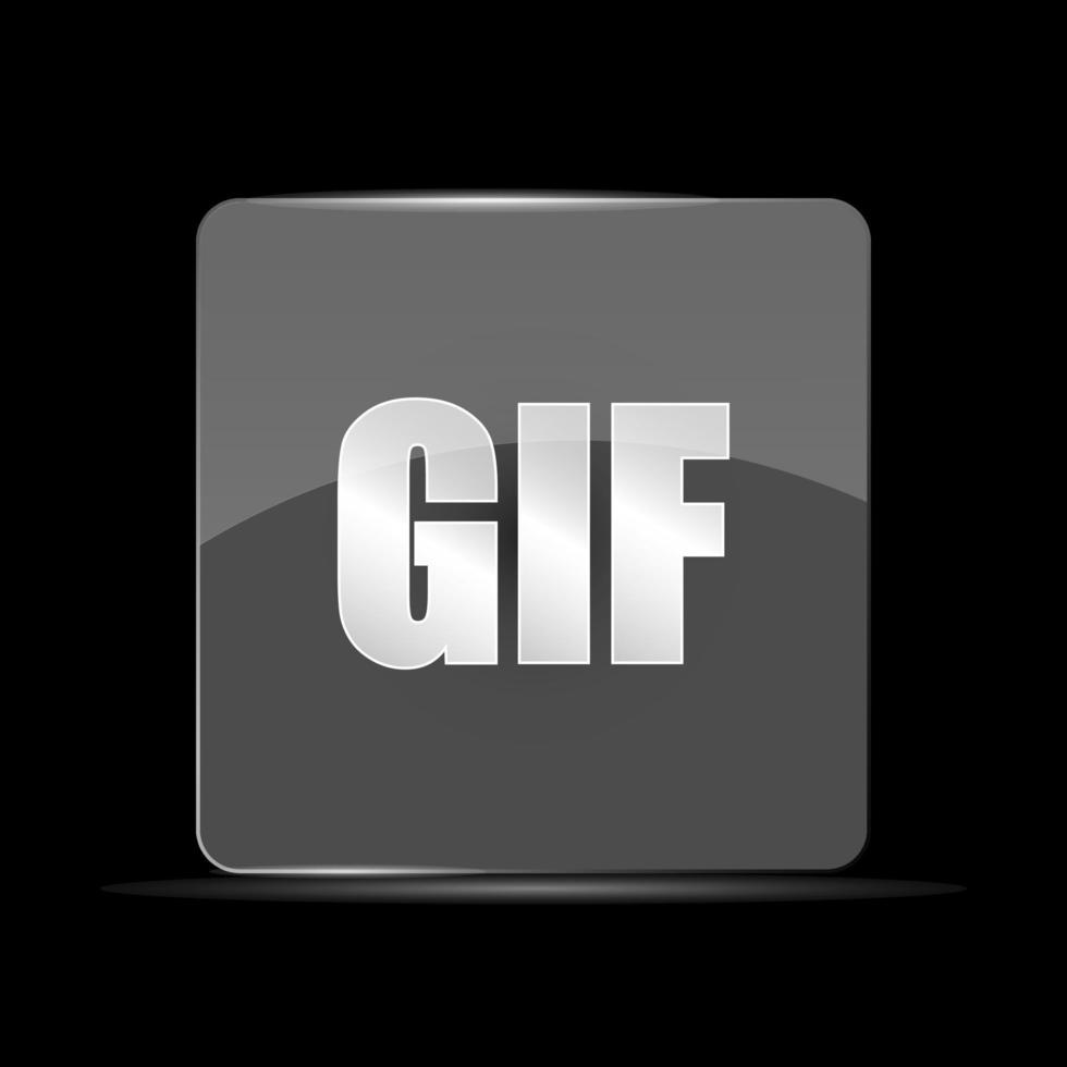 ícone de arquivo gif, estilo de design plano vetor