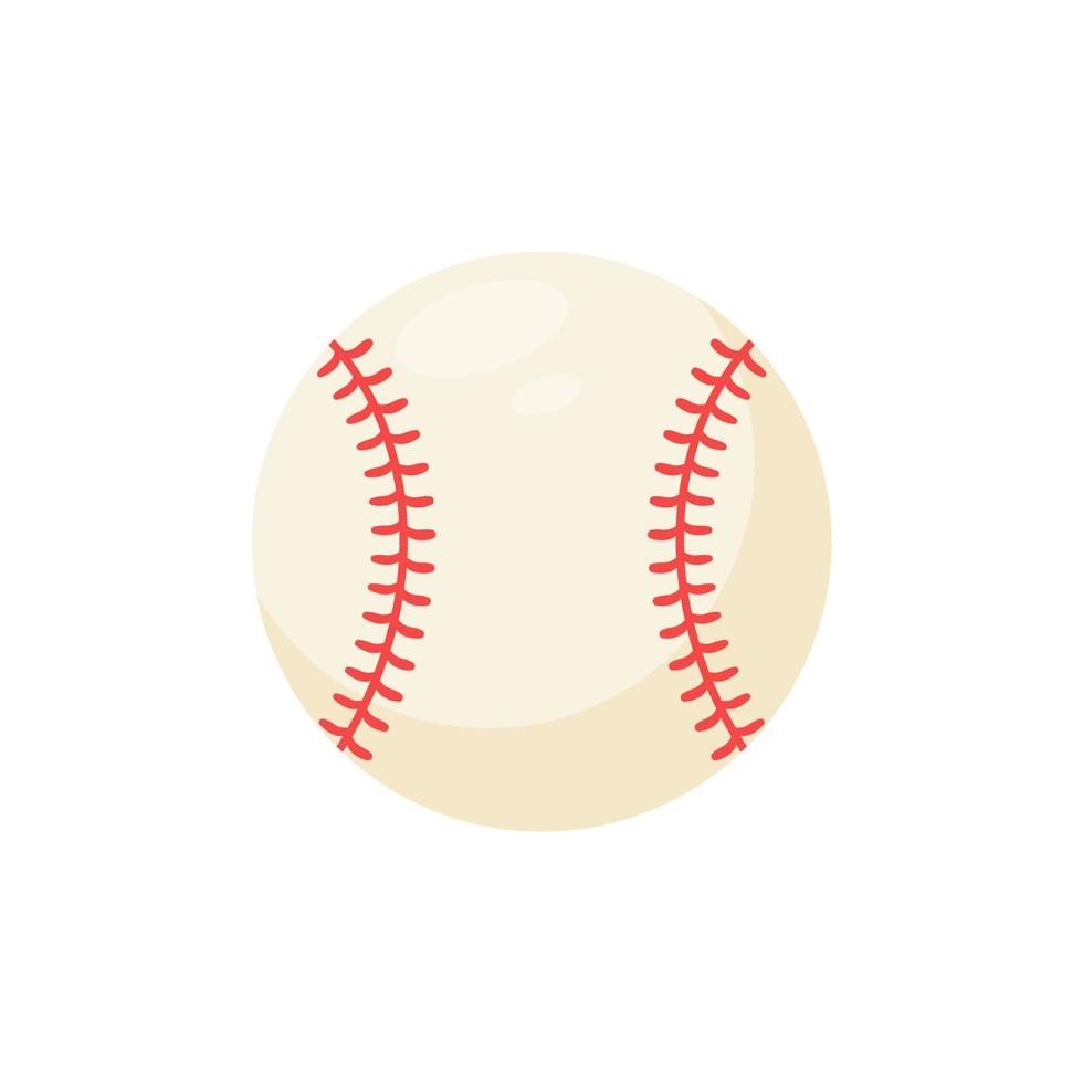 beisebol de couro com costuras vermelhas. torneios de softbol populares. vetor