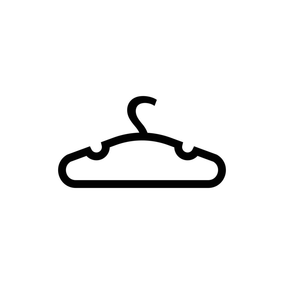 ícone do logotipo do cabide de pano. vetor