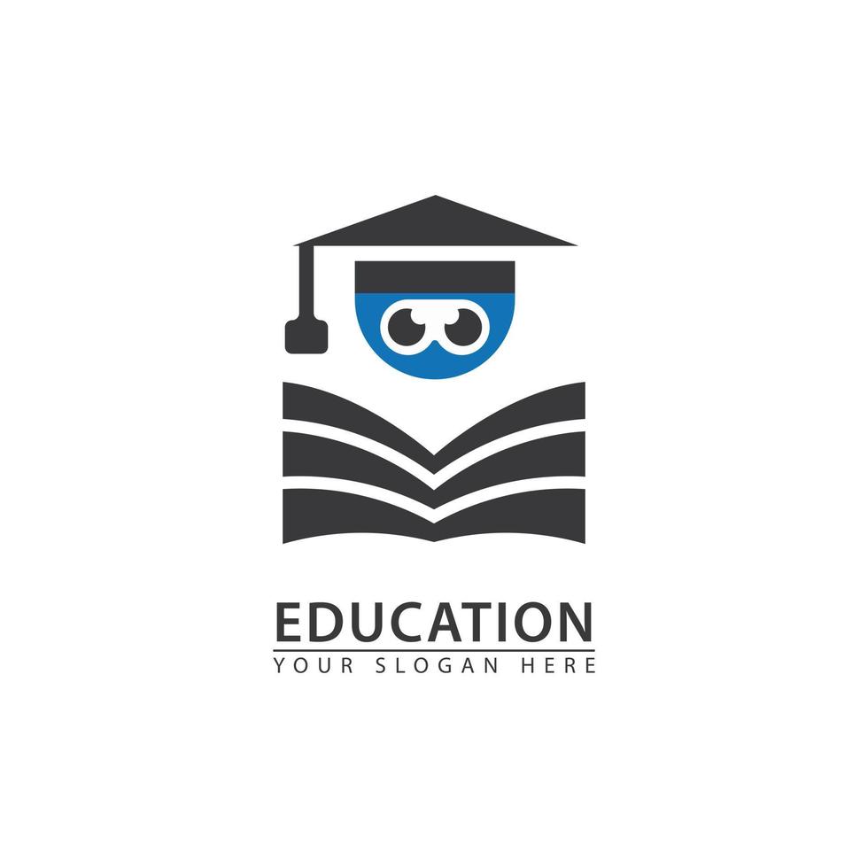 ícone de logotipo abstrato de livro de leitura de criança vetor