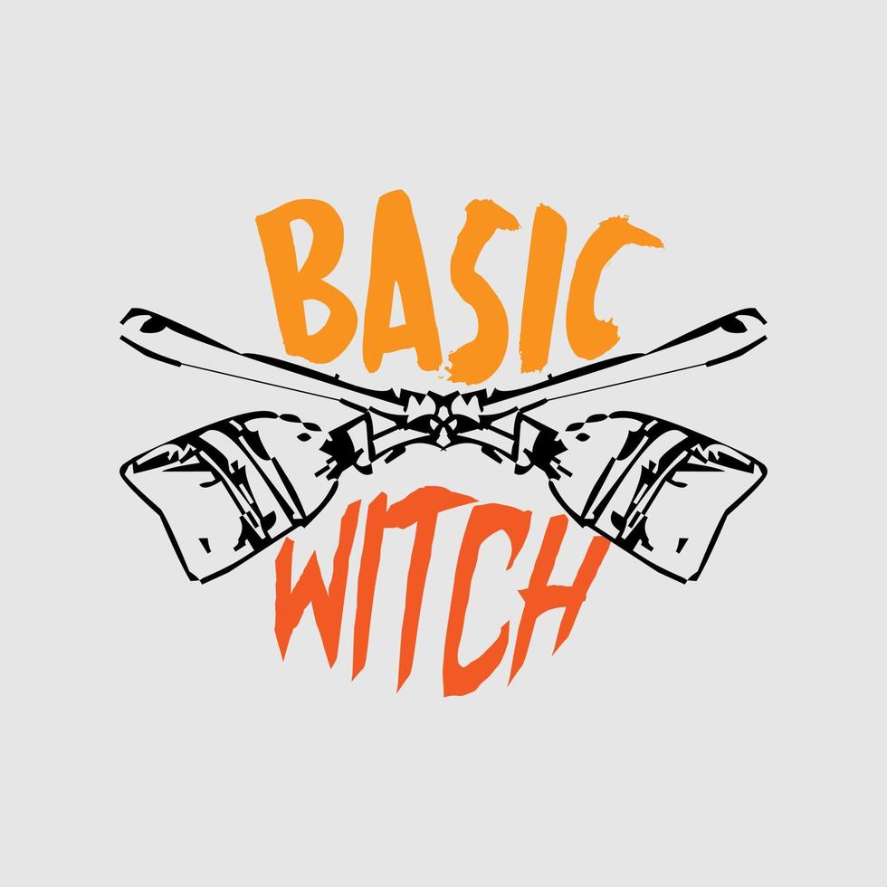 letras de tipografia de bruxa básica para camiseta vetor
