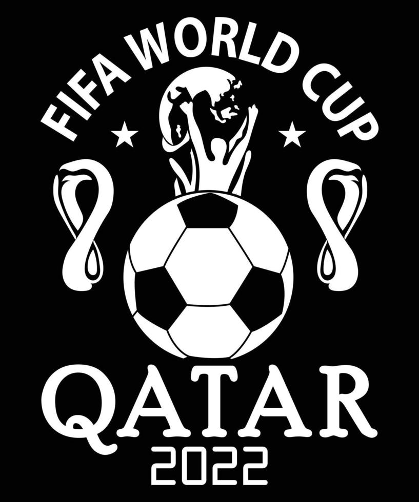 design de camiseta vetorial da copa do mundo da fifa catar 2022 vetor