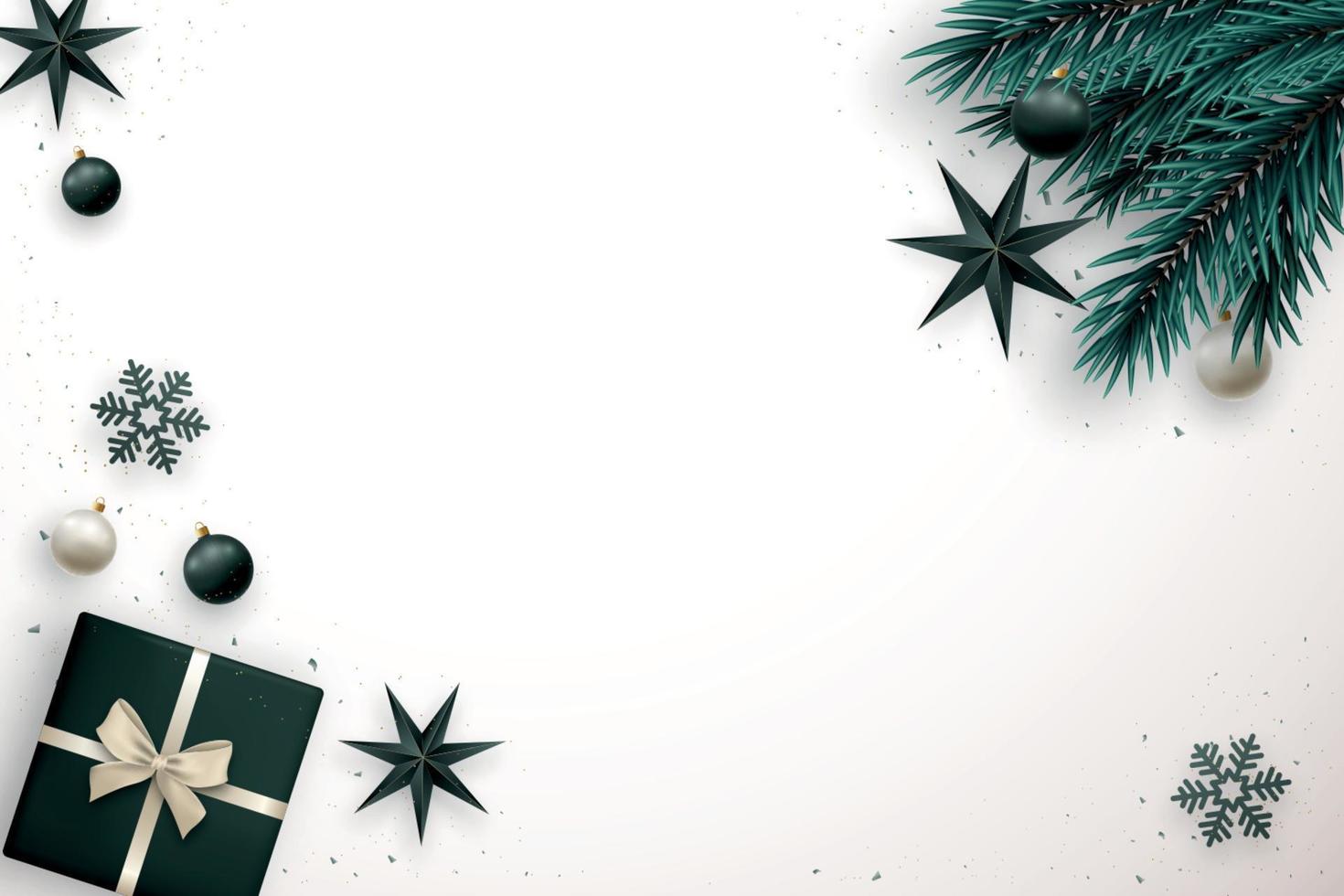 feliz natal banner com espaço para texto. vetor