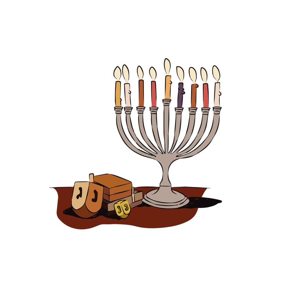 é uma bela imagem de chanukah. vetor