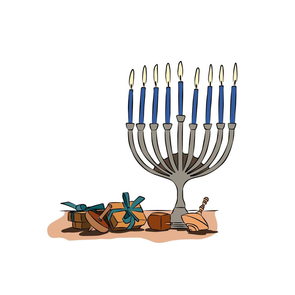 é uma bela imagem de chanukah. vetor