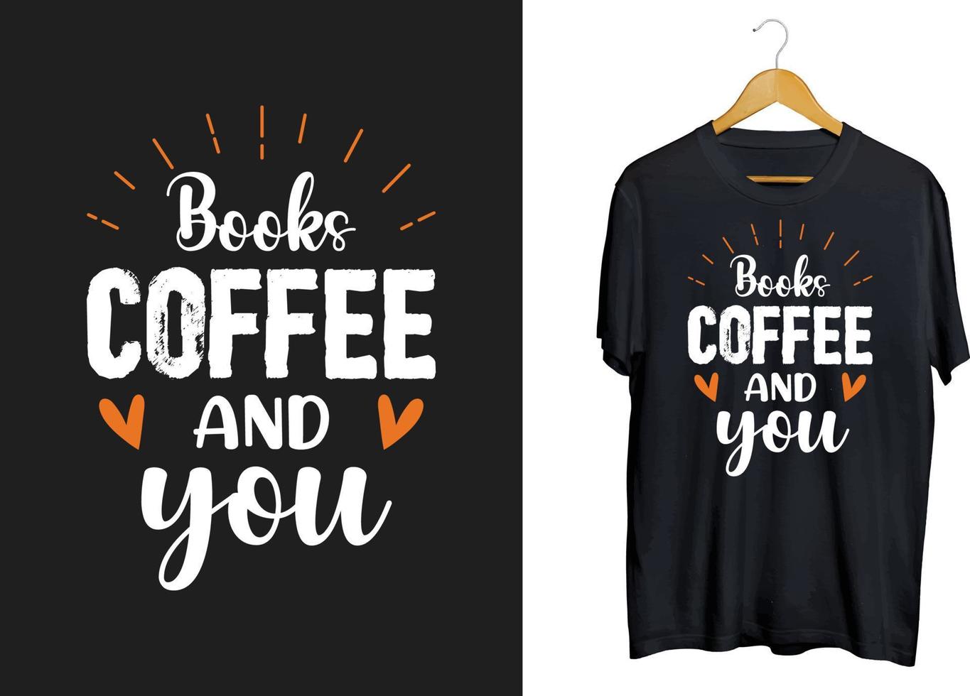 design de camiseta de amor de café, design de coração de tipografia de café vetor