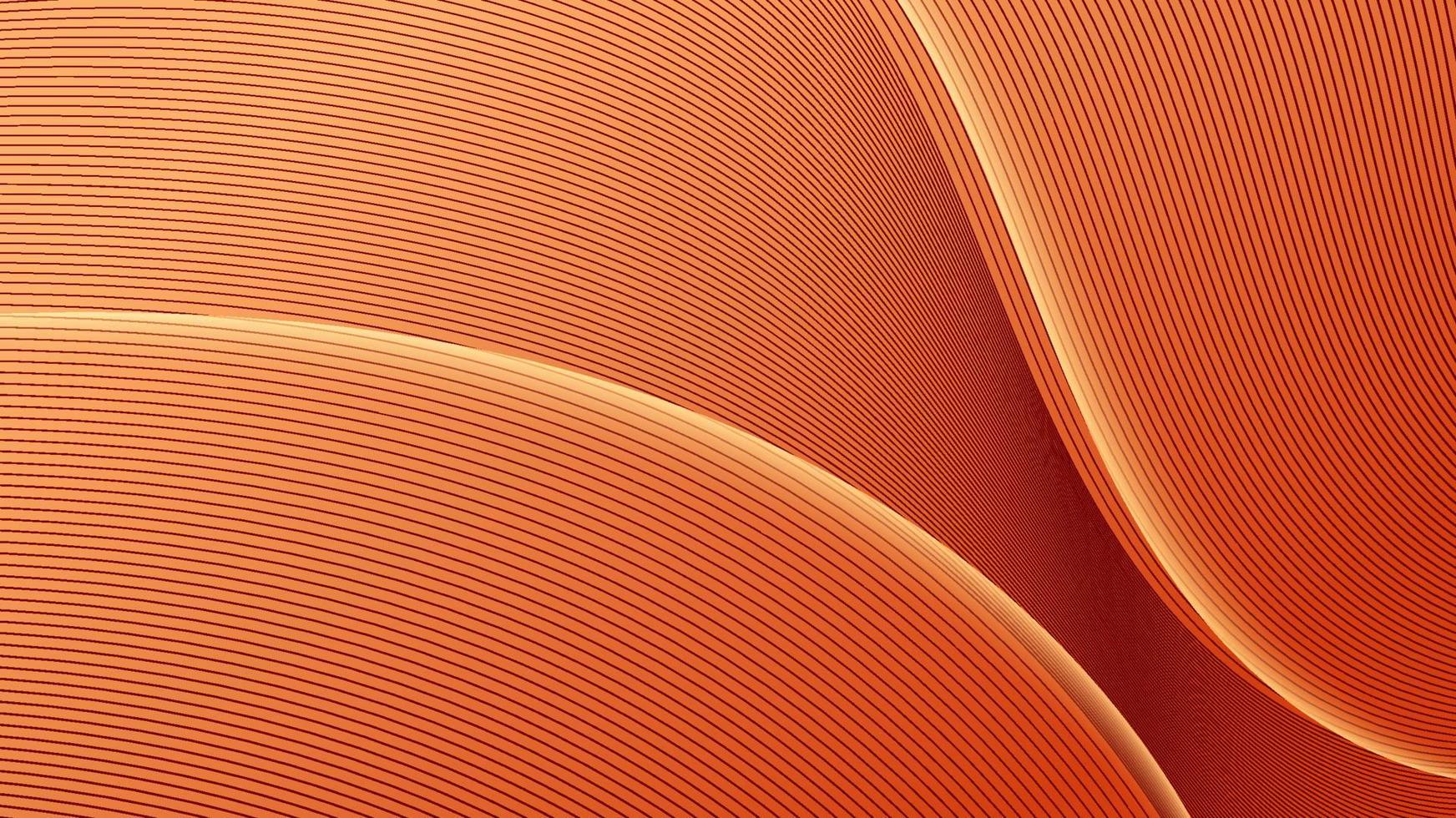 linhas de ondas abstratas e formas de design em fundo gradiente vermelho e textura vetor