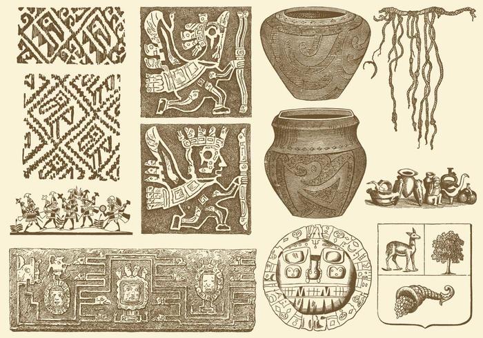 Antiga arte peruana vetor