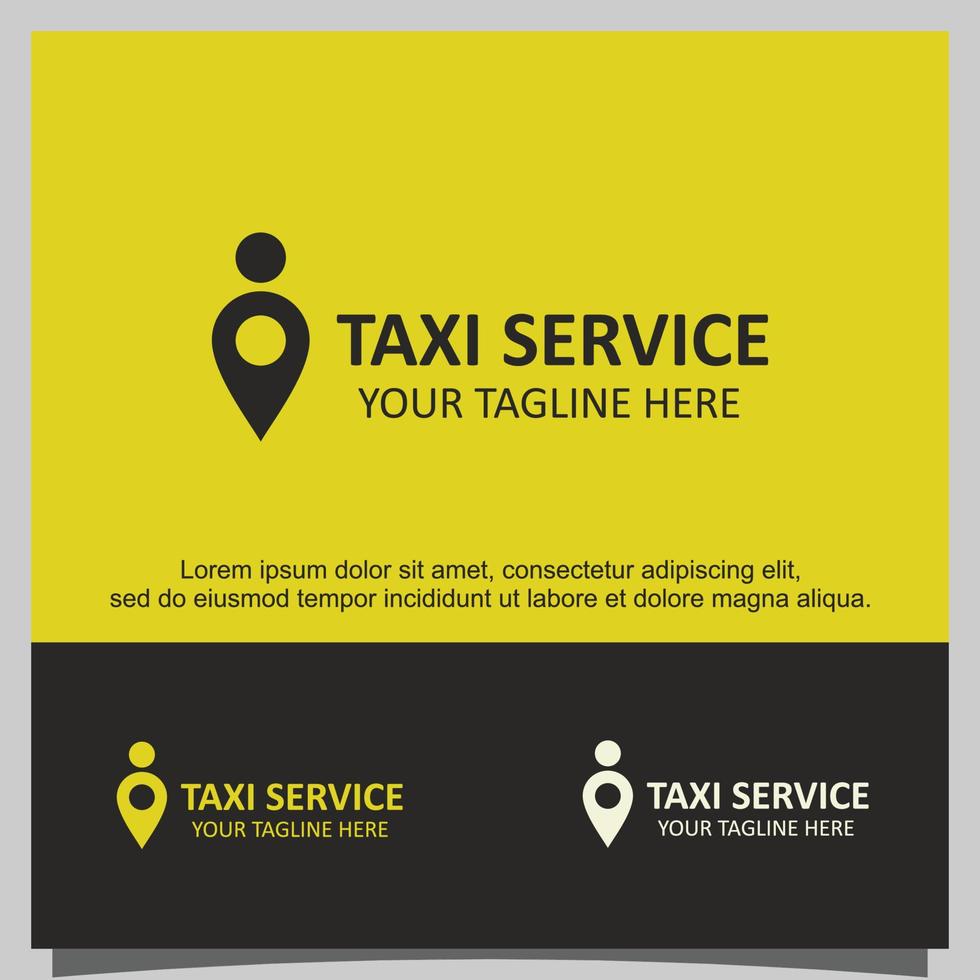 vetor de design de logotipo de serviço de táxi