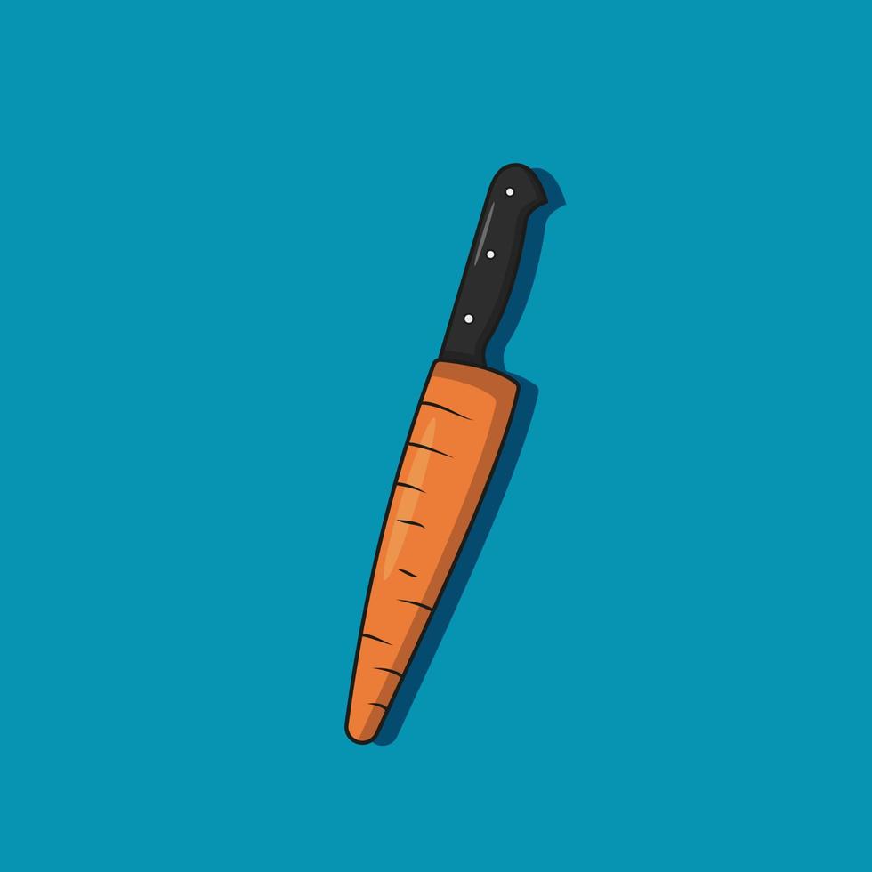 vetor de faca de cenoura