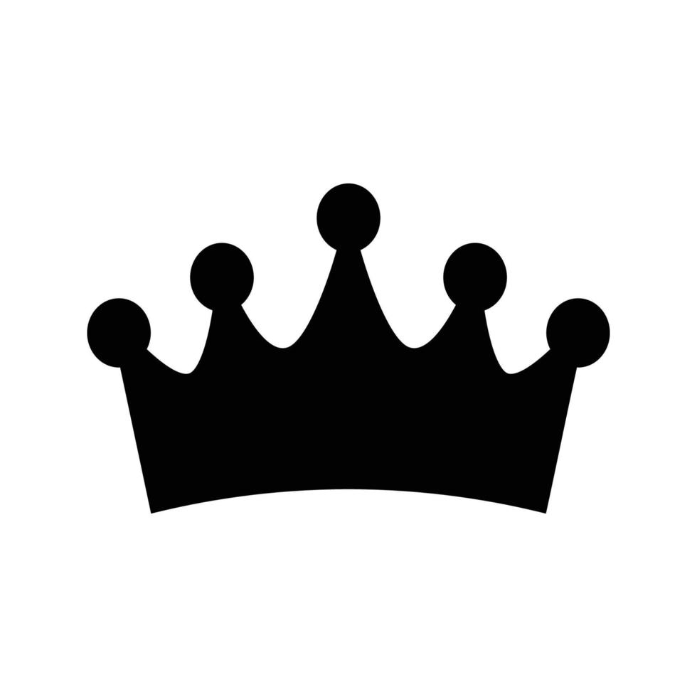 design de ilustração de silhueta de símbolo de coroa vetor