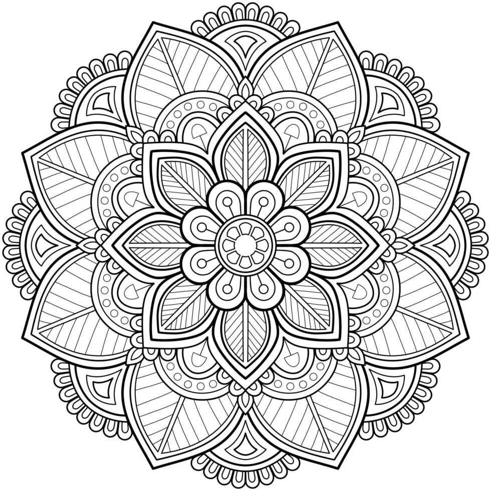 padrão de mandala uese para livro de colorir. design de papel de parede de arte vetor