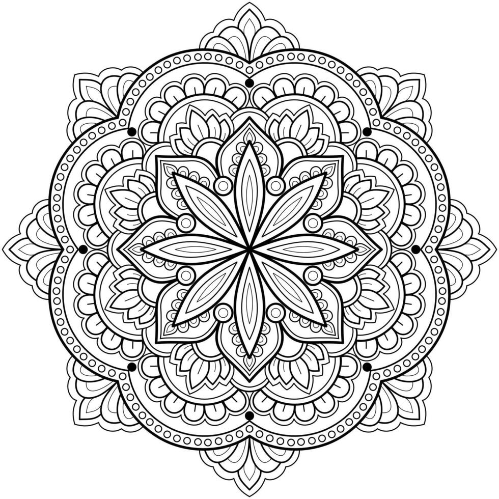 padrão de mandala uese para livro de colorir. design de papel de parede de arte vetor