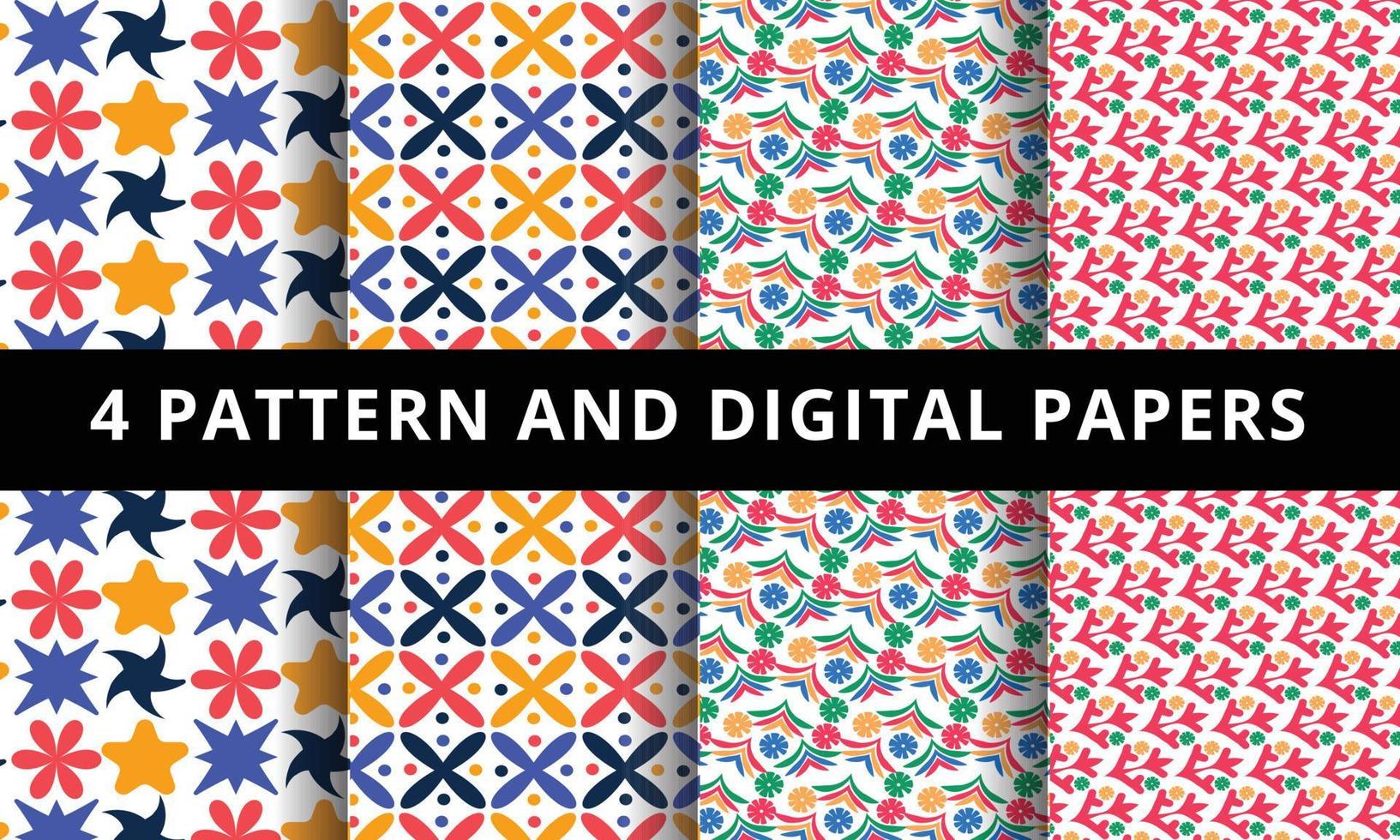 padrão floral e papel digital. padrão floral de vetor e papel digital.