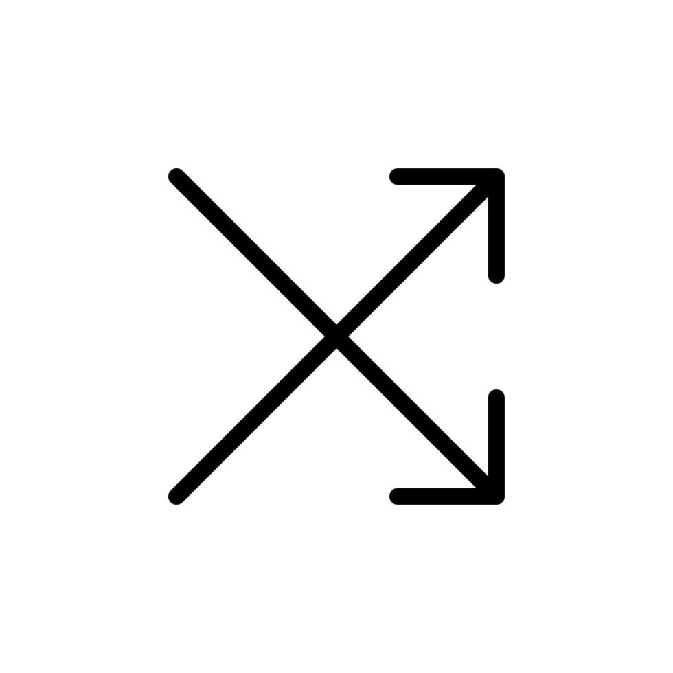 ícone de linha de símbolo de sinal de seta adequado para qualquer finalidade vetor