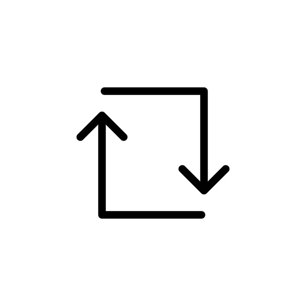 ícone de linha de símbolo de sinal de seta adequado para qualquer finalidade vetor