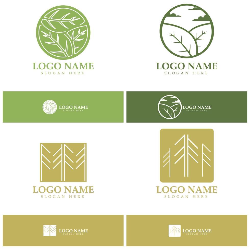 logotipo de árvore abstrata para floresta e parque nature.with uma combinação de elementos de linha .vector para projetos de negócios, agricultura, conceitos ecológicos, vegetação e beleza natural. vetor