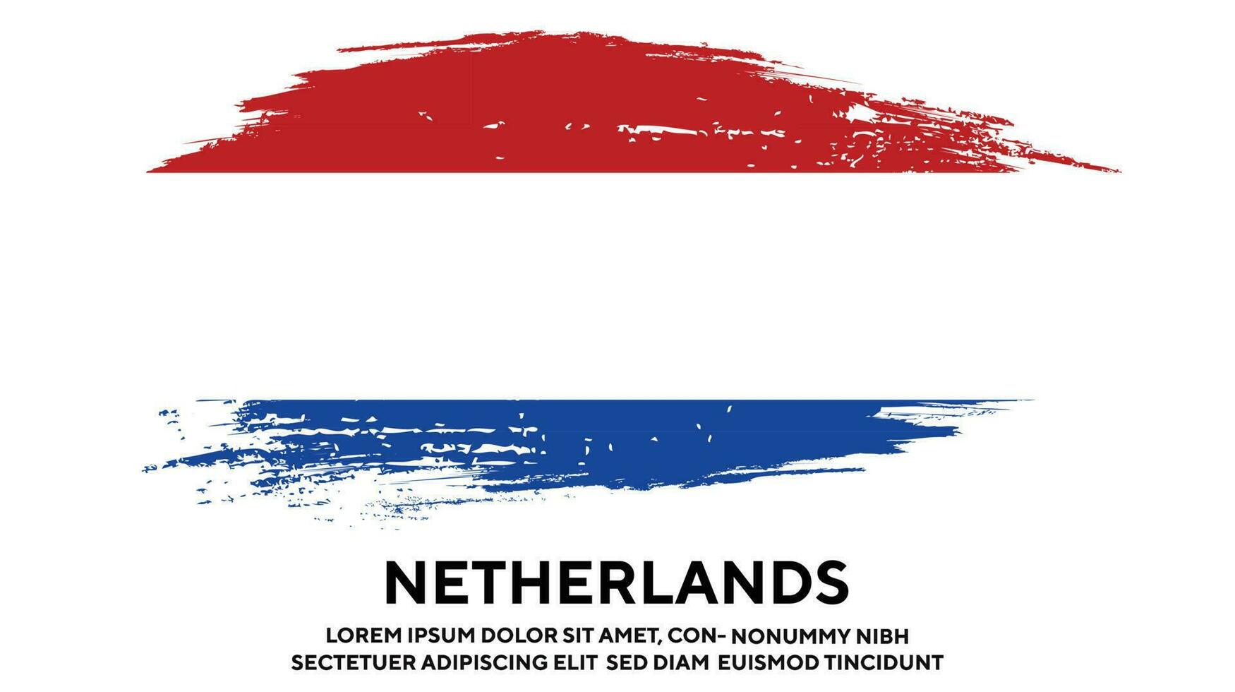 holanda nova textura grunge desbotada vetor de design de bandeira colorida