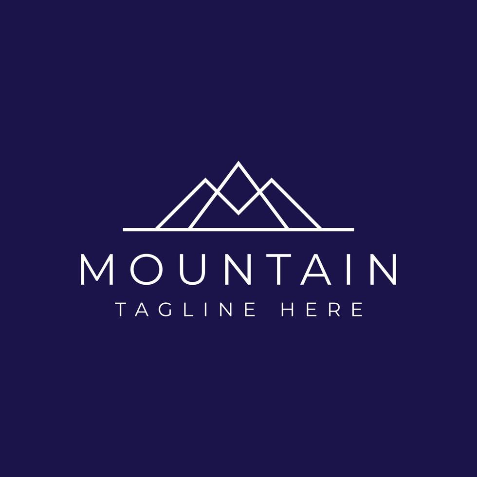 design de logotipo de montanha mínimo vetor