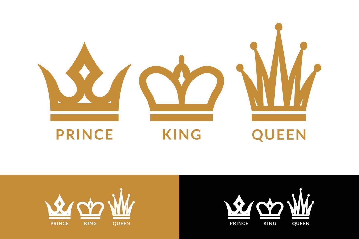 coleção de design de logotipo da coroa vetor