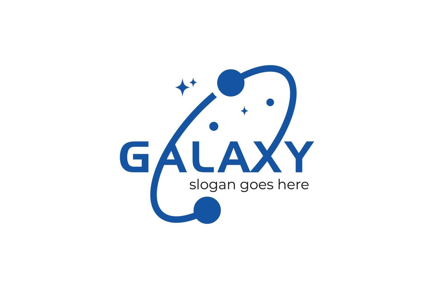 logotipo do planeta galáxia ícone símbolo astronomia logotipo para elementos de logotipo do sistema solar e universo vetor
