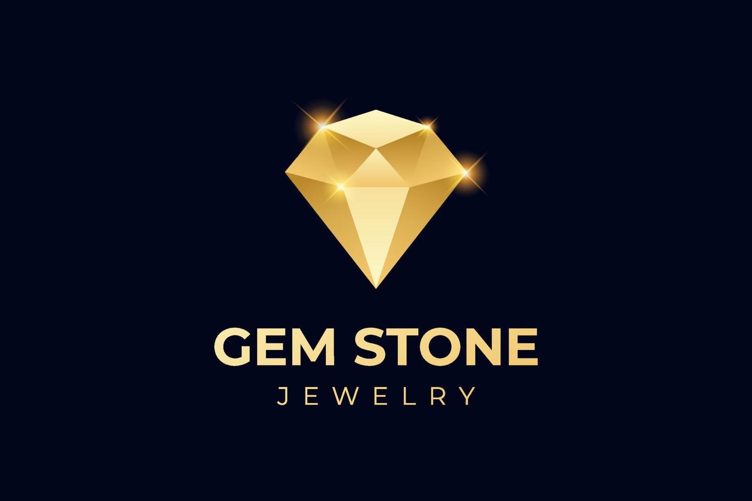 logotipo geométrico de elementos vetoriais de símbolo de ícone de joias de diamante luxuosos para sinal de joalheria vetor