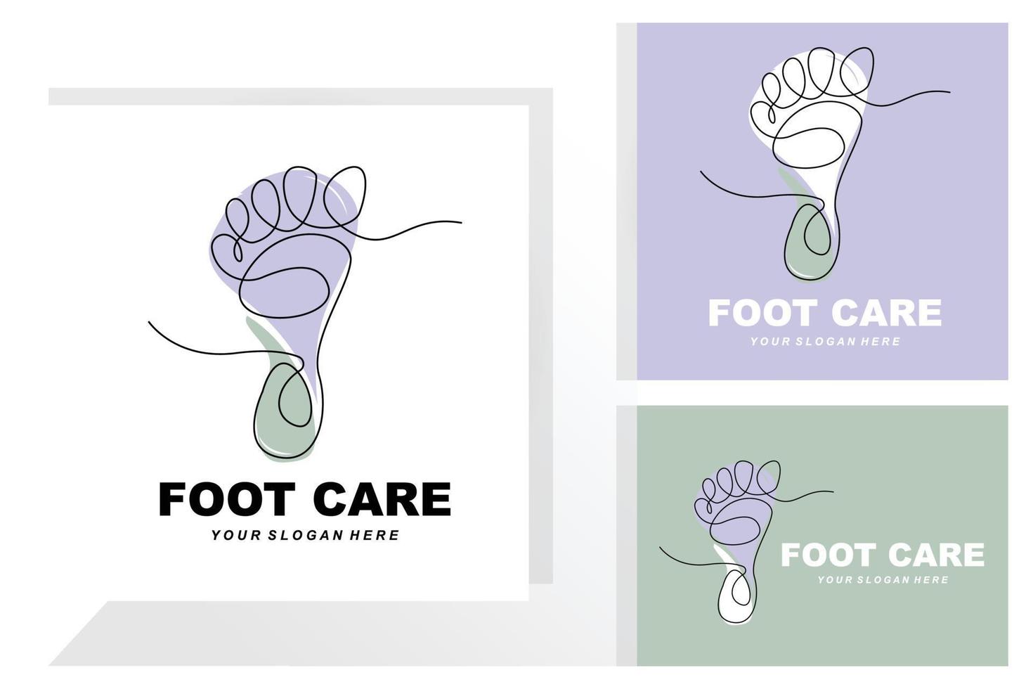 design de logotipo de cuidados com os pés ilustração de saúde vetor de salão de pedicure de mulher