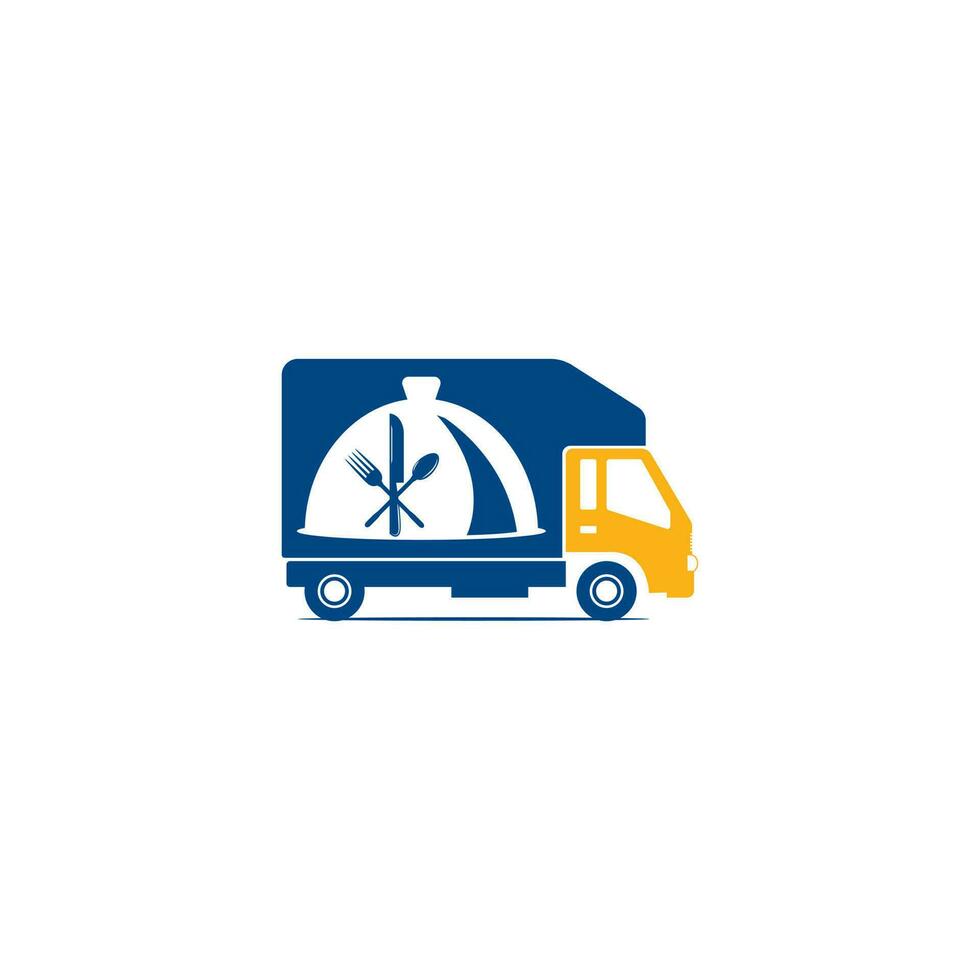 modelo de design de logotipo de caminhão de comida. design de logotipo de entrega de comida. vetor