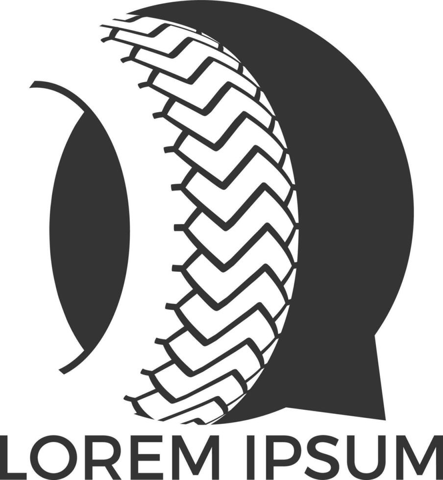 empresa de pneus ou design de logotipo de vetor de loja de pneus.